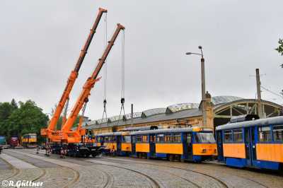 23.05.2024: Verladung und Abtransport von 10 Tatras für Dnipro 23.05.2024: Verladung und Abtransport von 10 Tatras für Dnipro